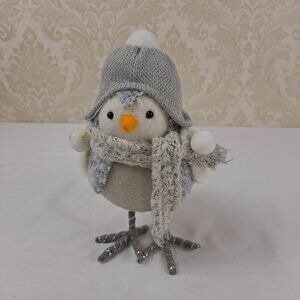 Target Featherly Friends Gray and White Bird With Snow Cap & Scarf